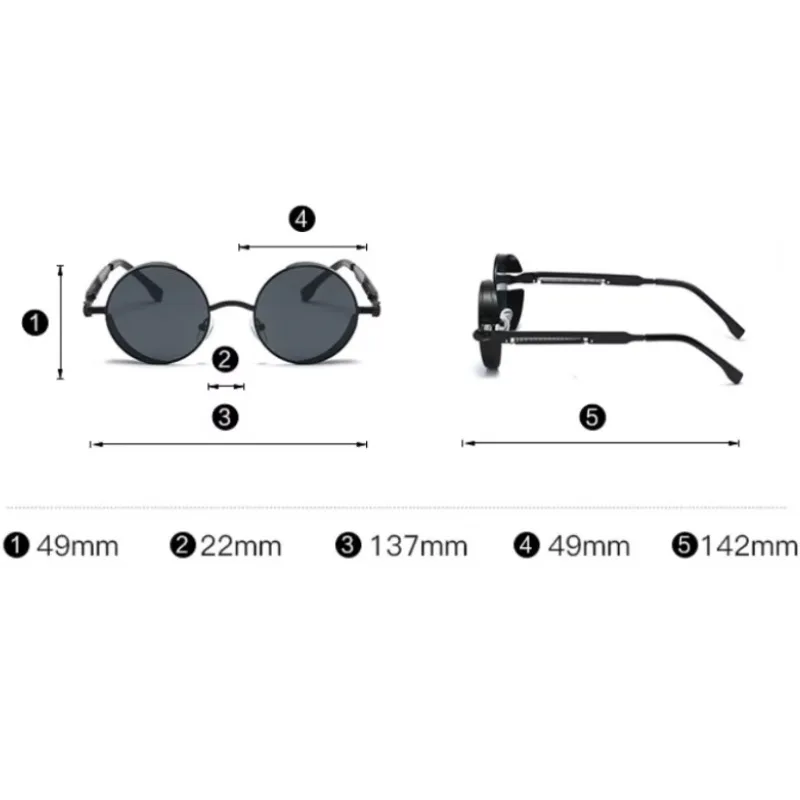 Vue 3 — Lunettes de Soleil Steampunk Vintage
