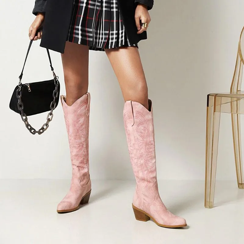 Vue 2 — Bottes Daim Western Femme