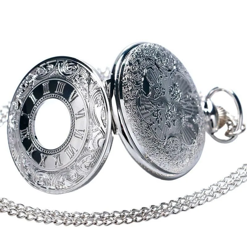 Vue 4 — Montre à Gousset Femme Argent Ancienne