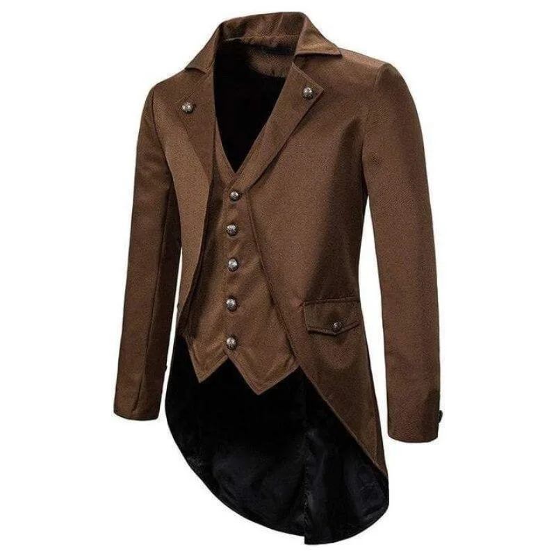 Vue 2 — Veste Steampunk Homme Redingote