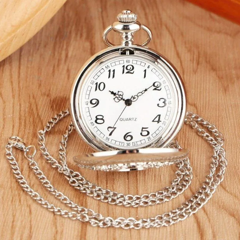 Vue 3 — Montre Gousset Pendentif Femme Argent