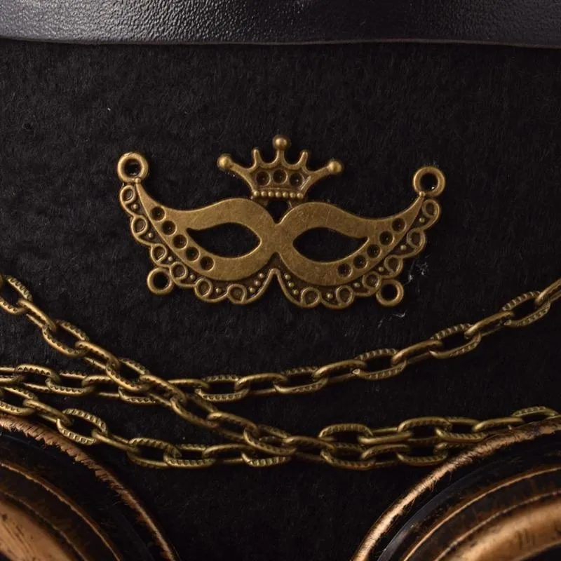 Vue 5 — Chapeau Steampunk Haut de Forme Cabaret