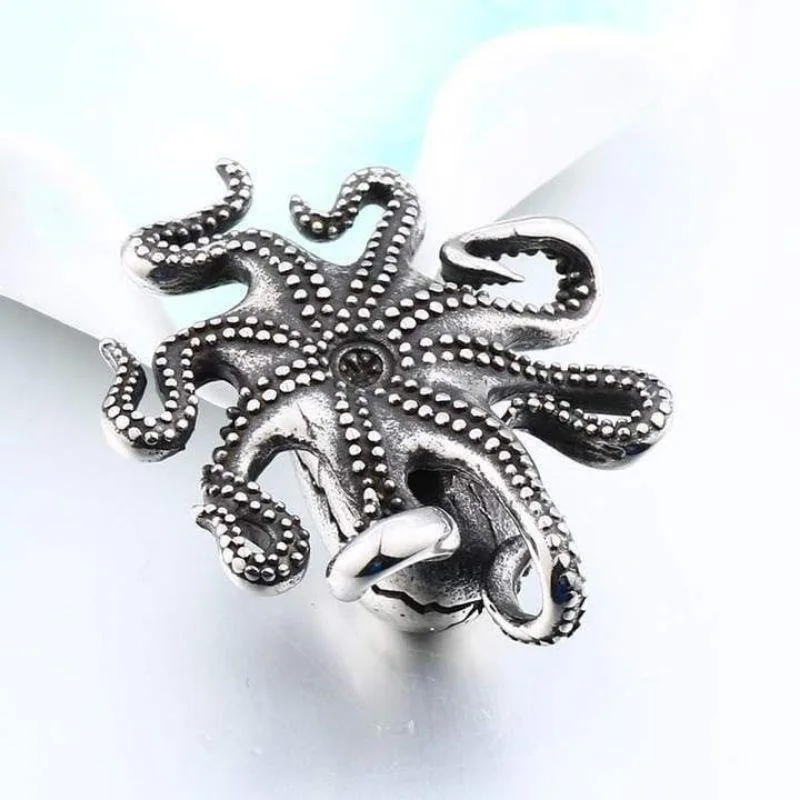 Vue 2 — Pendentif Poulpe Steampunk