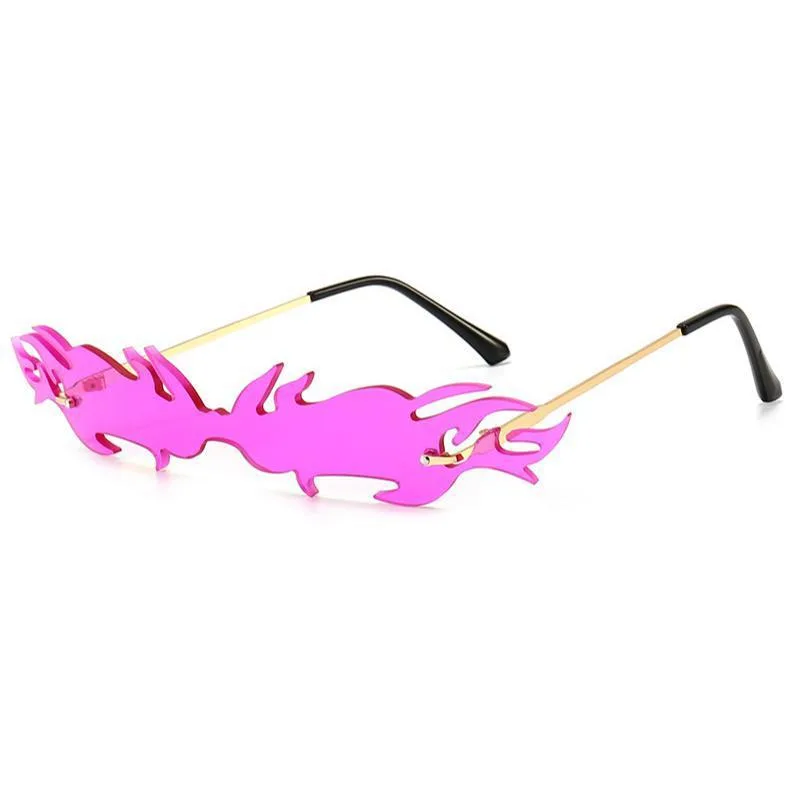 Vue 3 — Lunettes de Soleil Steampunk Feu Vintage