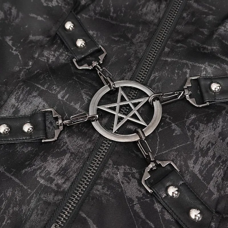 Vue 6 — Manteau Femme Métal Rock Punk