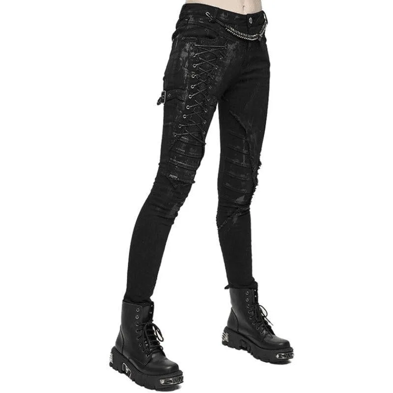 Vue 3 — Pantalon Steampunk Rock Femme