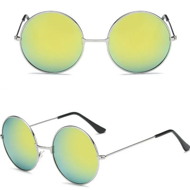 Vue 2 — Lunettes de Soleil Rondes Vintage Femme
