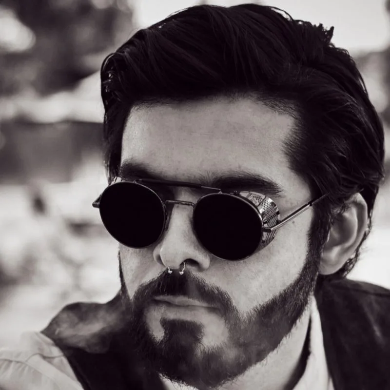 Vue 7 — Lunettes de Soleil Rondes Steampunk