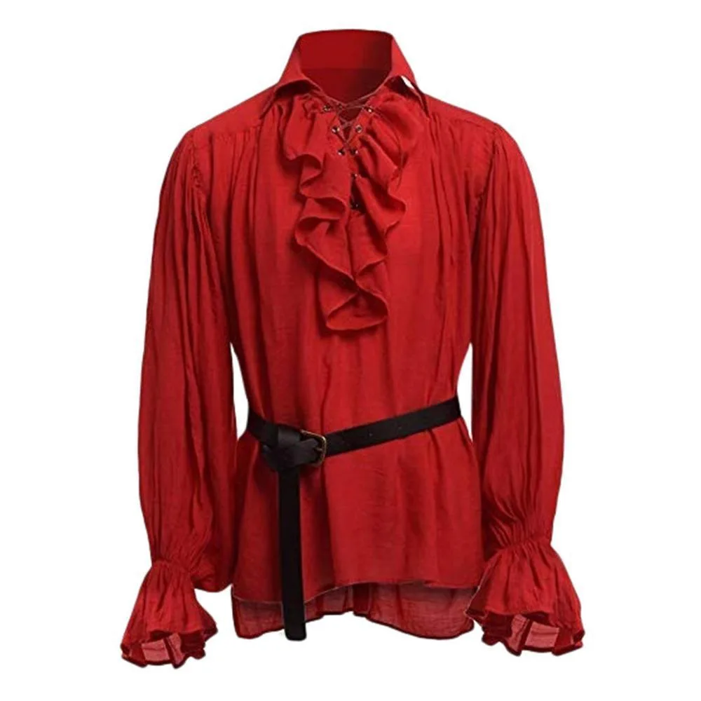 Vue 1 — Chemise Rouge Steampunk Homme