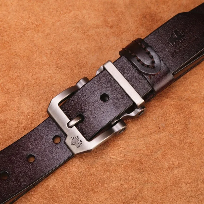 Vue 2 — Ceinture Cuir Steampunk pour Homme