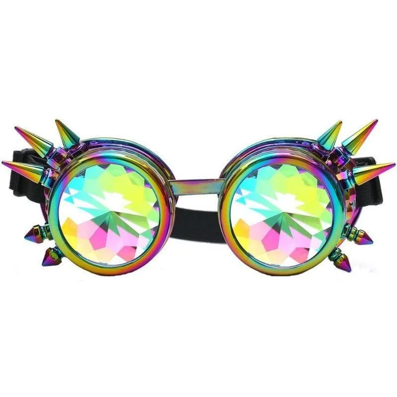 Vue 4 — Lunettes Kaléidoscope Steampunk avec Rivets