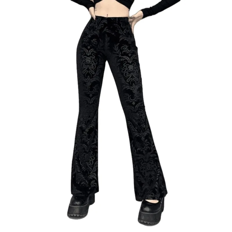 Pantalon Noir Gothique Femme