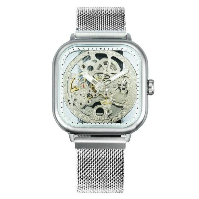 Vue 3 — Montre Steampunk Mécanisme Apparent