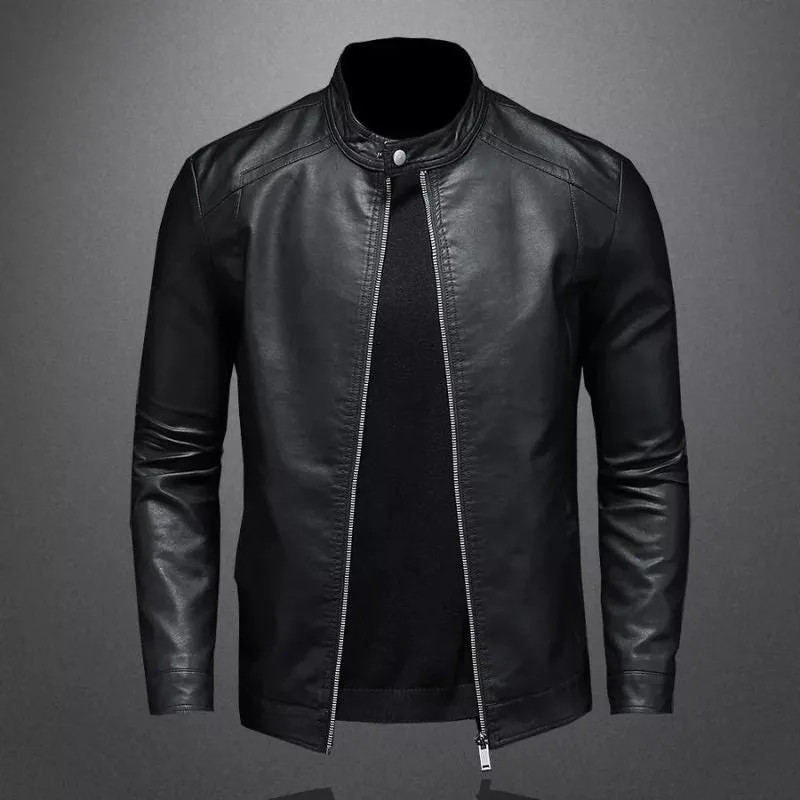 Vue 5 — Veste Motard Simili PU Homme