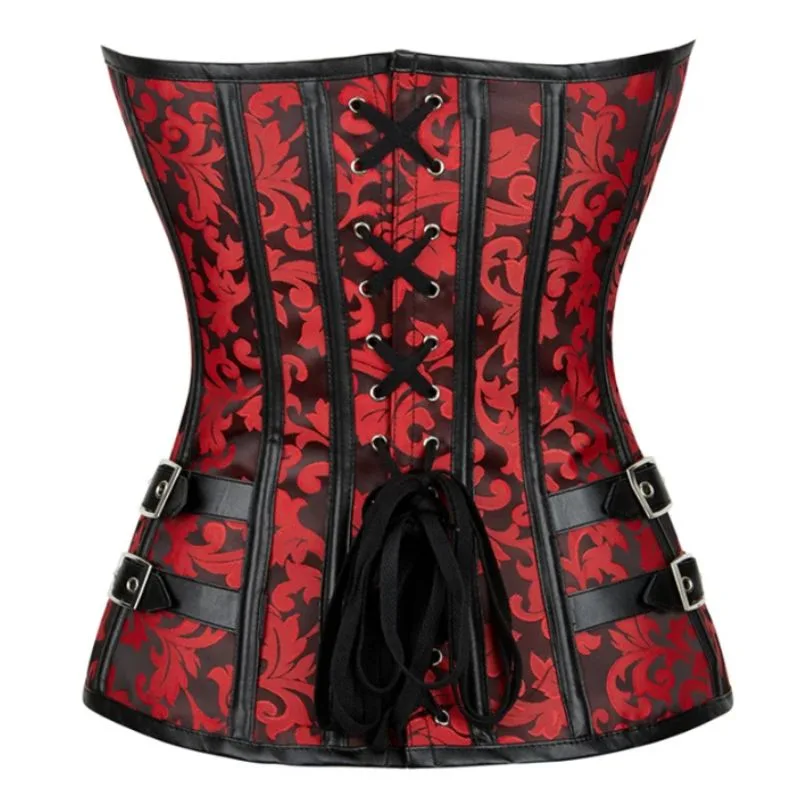 Vue 4 — Corset Steampunk Rouge