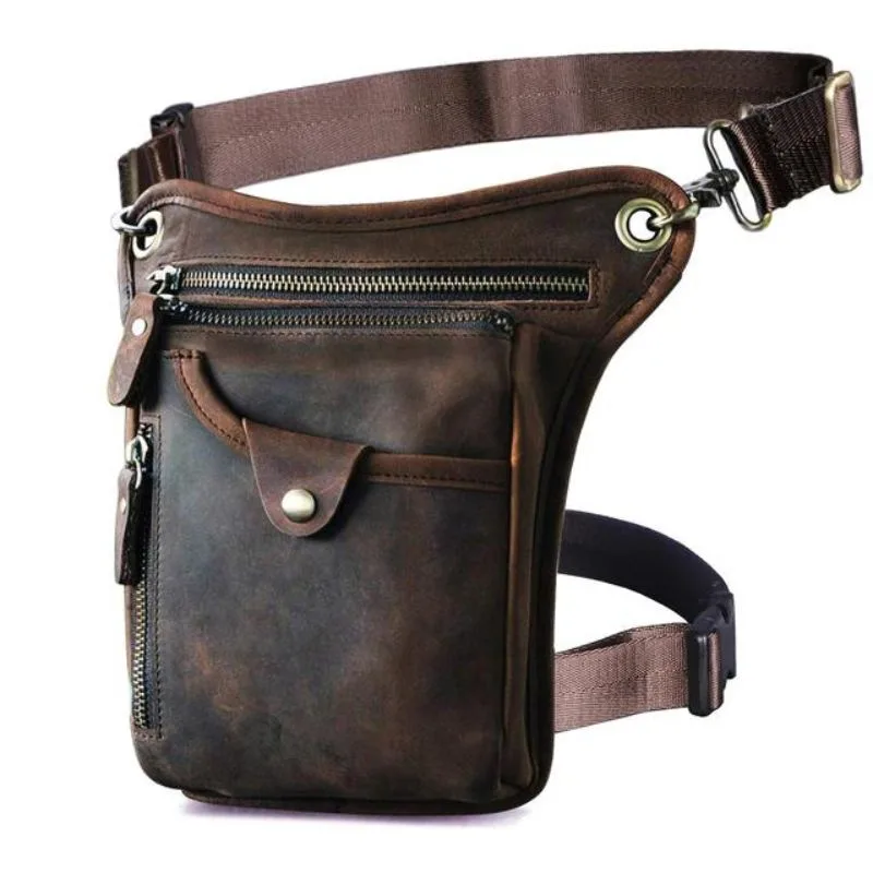 Vue 5 — Sacoche Bandoulière Homme Cuir Vintage