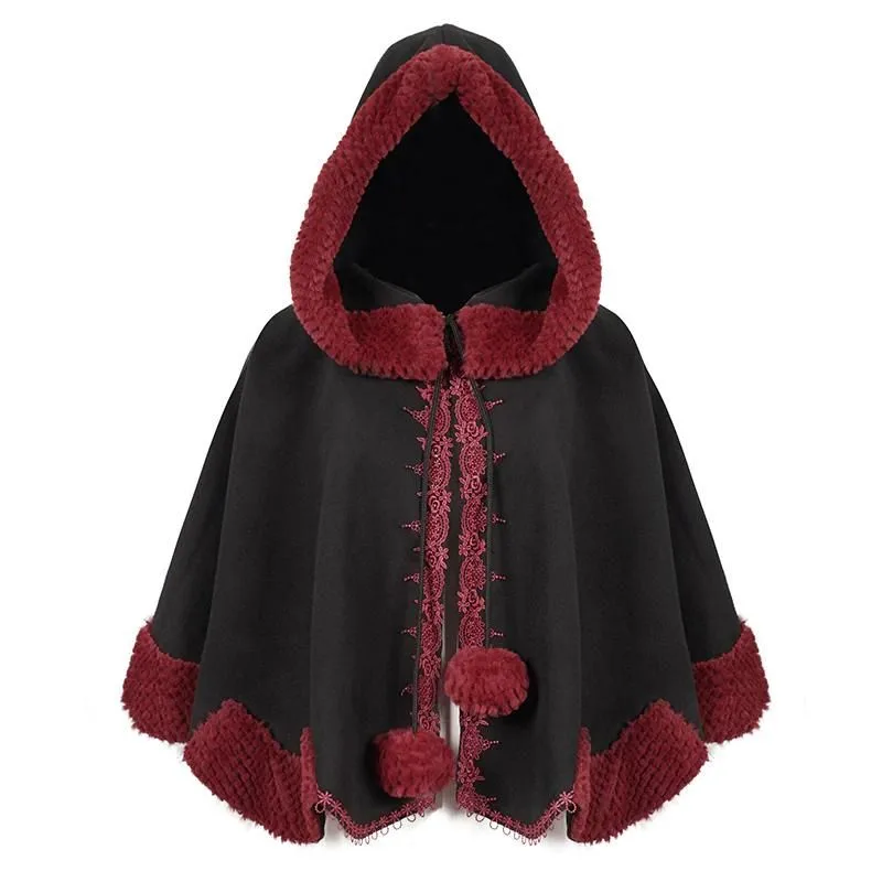 Vue 3 — Petite Cape Femme Style Victorien
