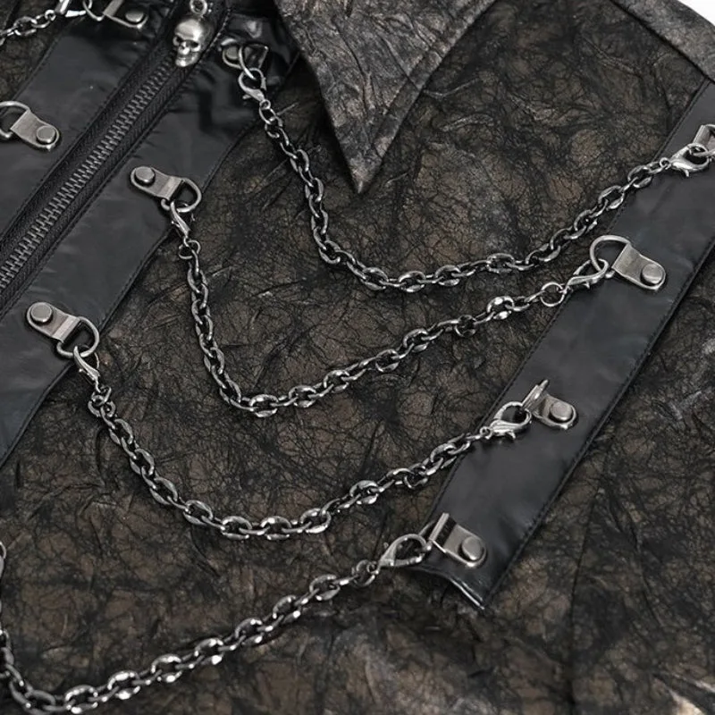 Vue 3 — Chemise Steampunk Marron
