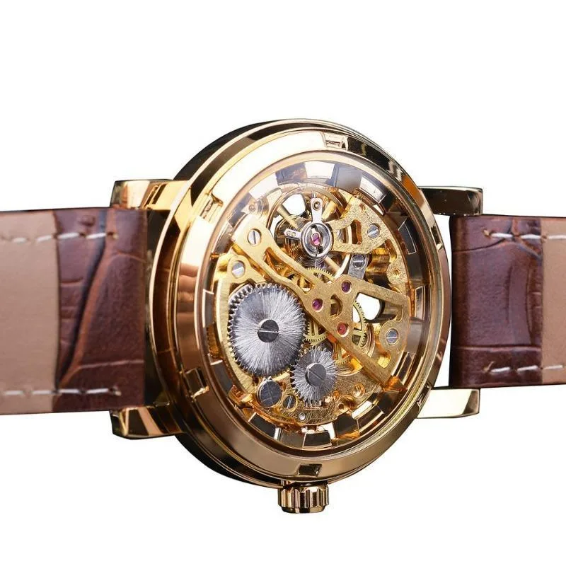 Vue 6 — Montre Homme Squelette Bracelet Simili