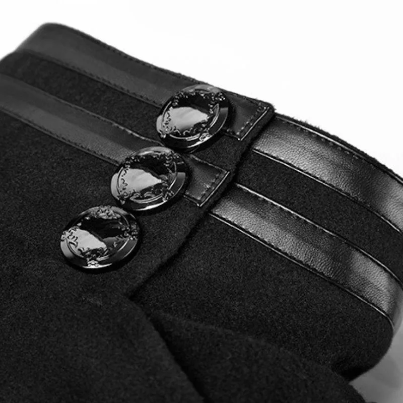 Vue 8 — Manteau Long Noir Gothique Femme