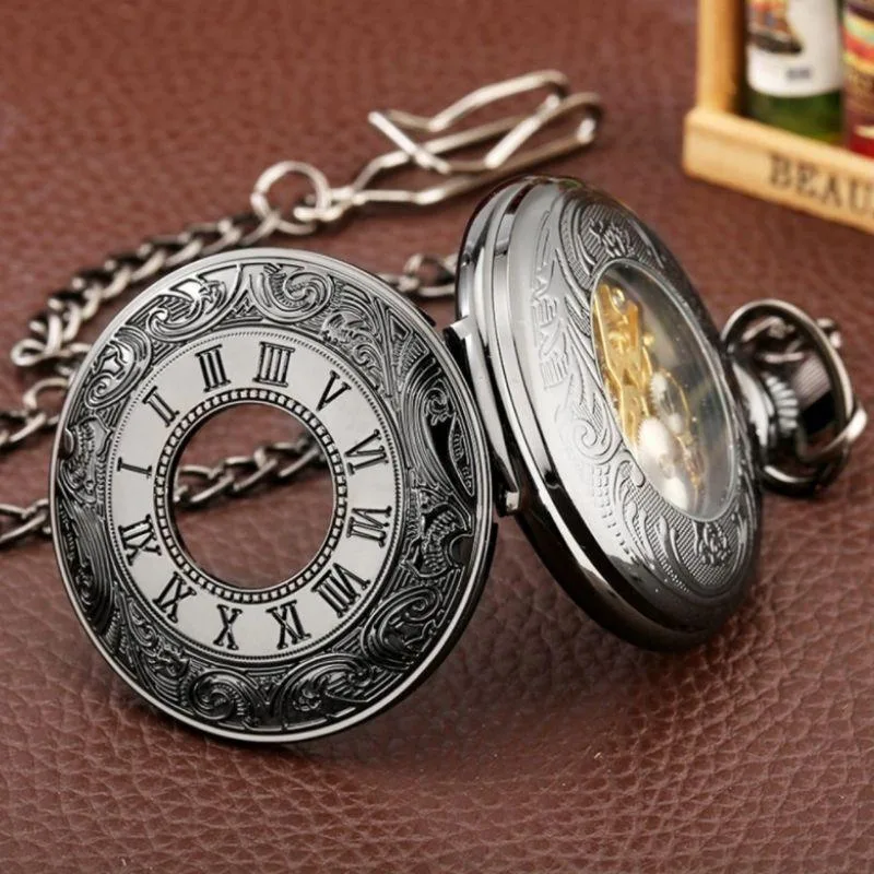 Vue 2 — Montre à Gousset Steampunk Chiffres Romains
