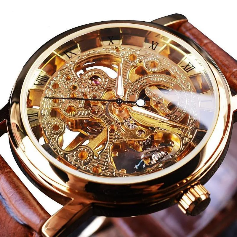 Montre Homme Squelette Bracelet Simili