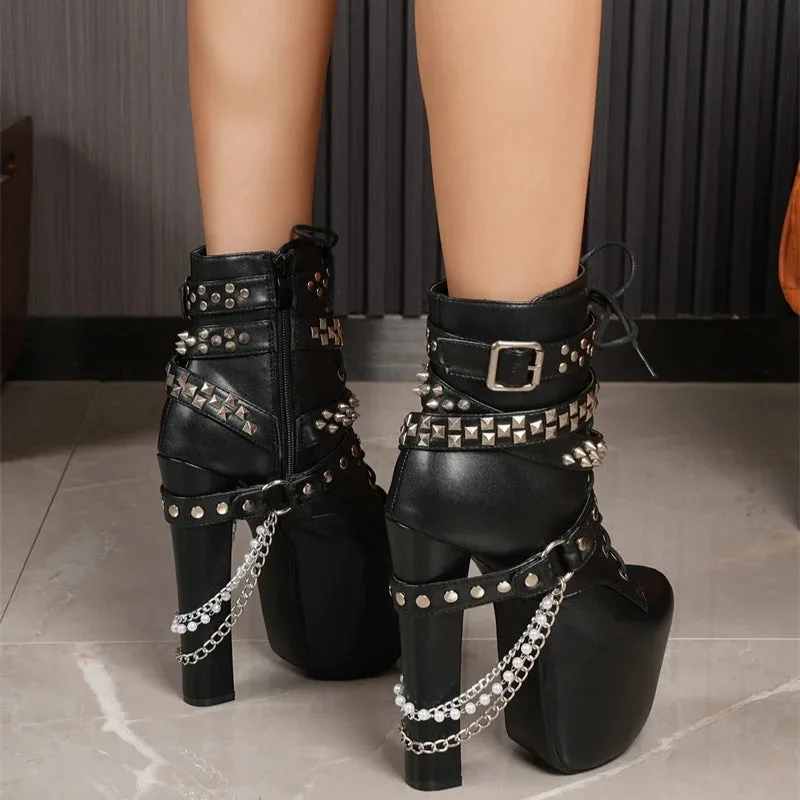 Vue 4 — Bottines Steampunk Gothique