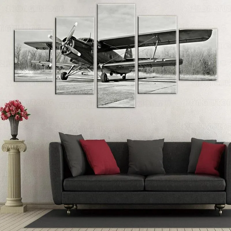 Vue 3 — Tableau Avion Noir et Blanc