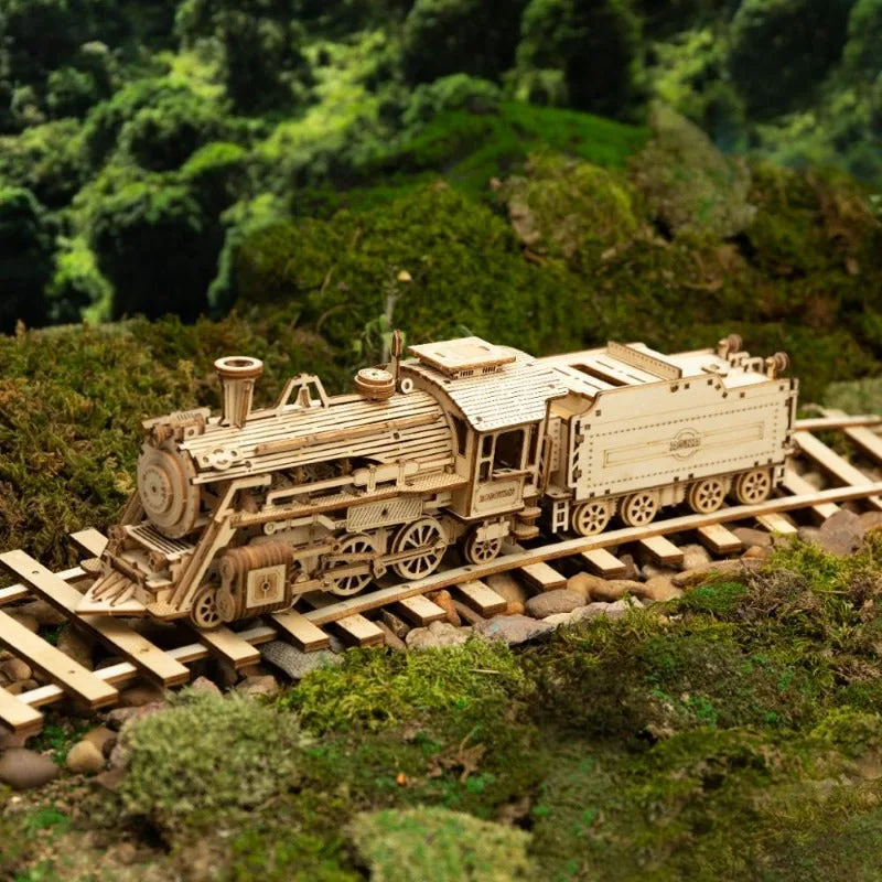 Vue 4 — Maquette Locomotive à Vapeur en Bois
