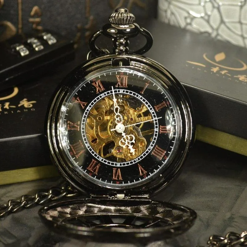 Vue 2 — Montre à Gousset Steampunk Black Persona