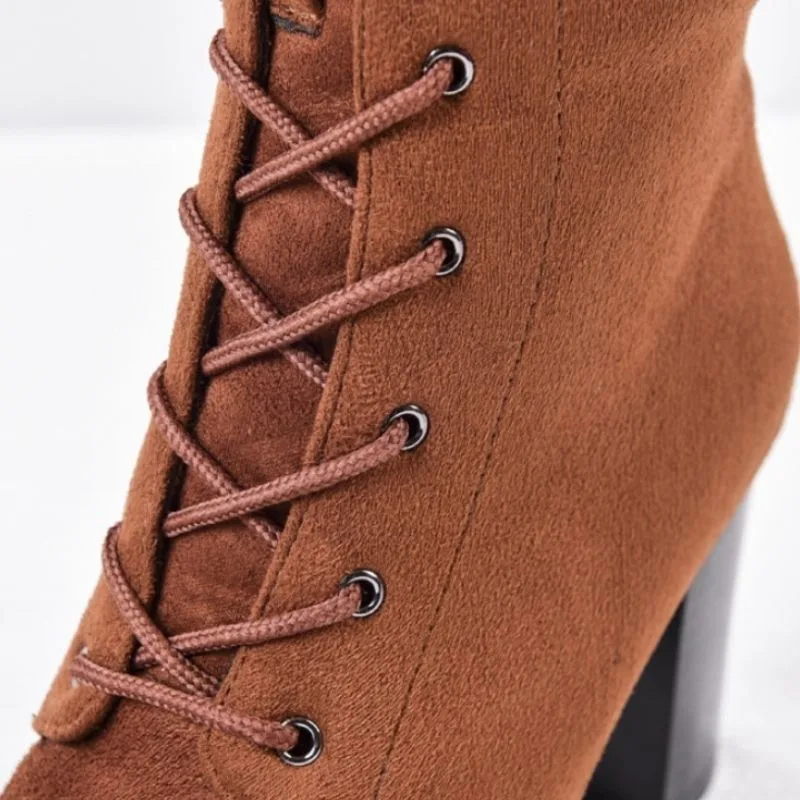 Vue 8 — Bottes Hautes à Lacets pour Femme