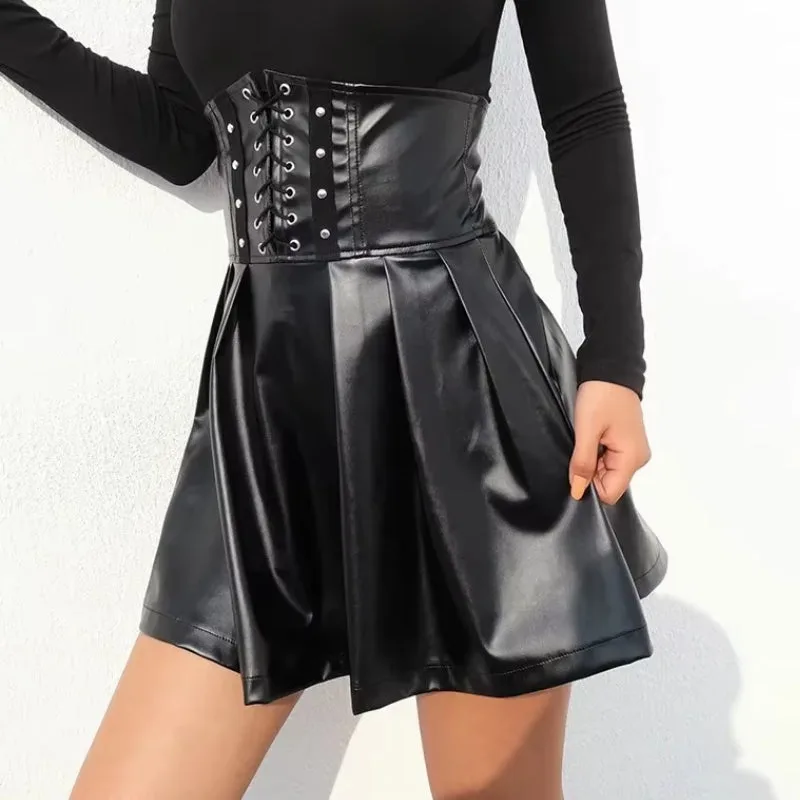 Vue 7 — Jupe Simili PU Taille Haute