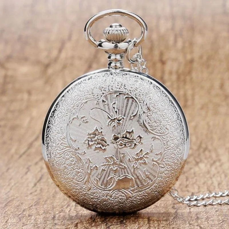 Vue 5 — Montre Gousset Pendentif Femme Argent