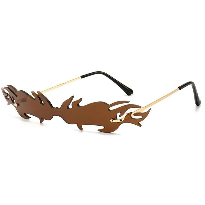 Vue 7 — Lunettes de Soleil Steampunk Feu Vintage