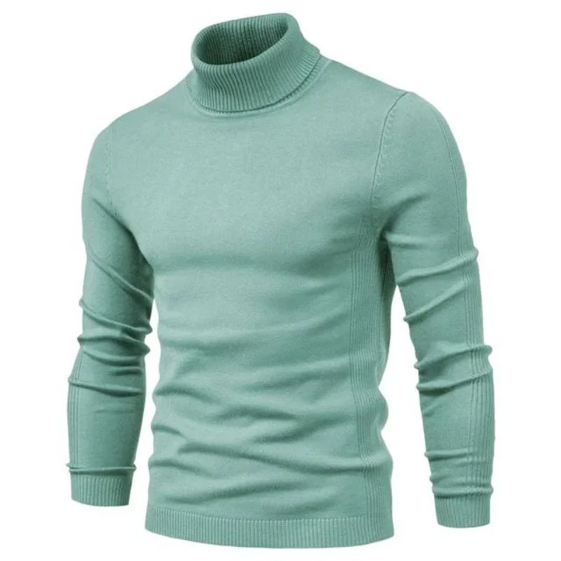 Vue 7 — Pull Col Roulé Homme Slim