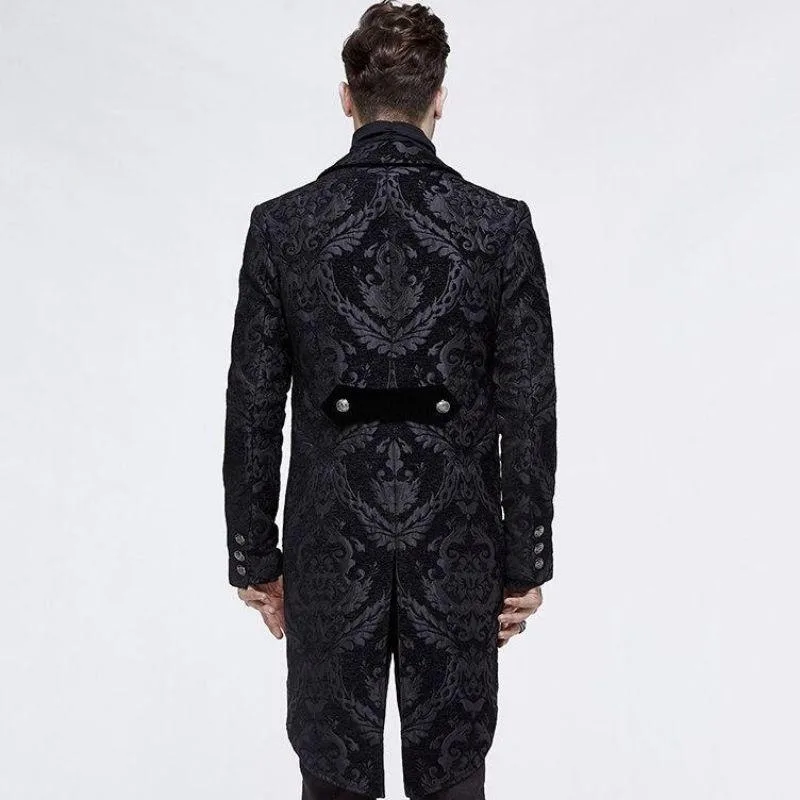 Vue 3 — Veste Steampunk Gothique Noire