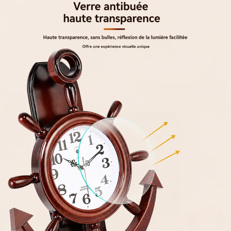 Vue 4 — Horloge Steampunk Gouvernail