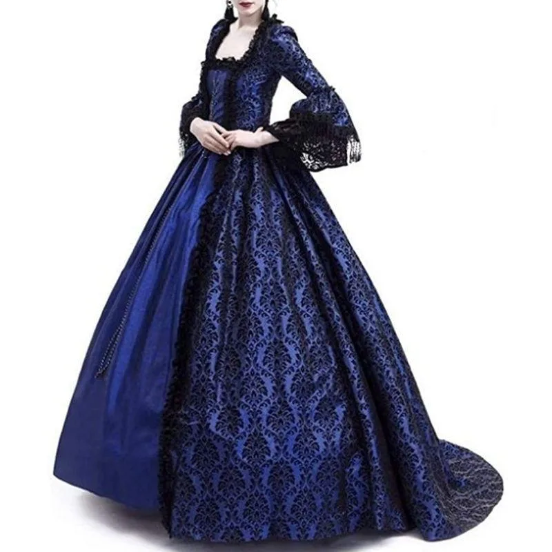 Vue 2 — Robe Époque Victorienne Bleue