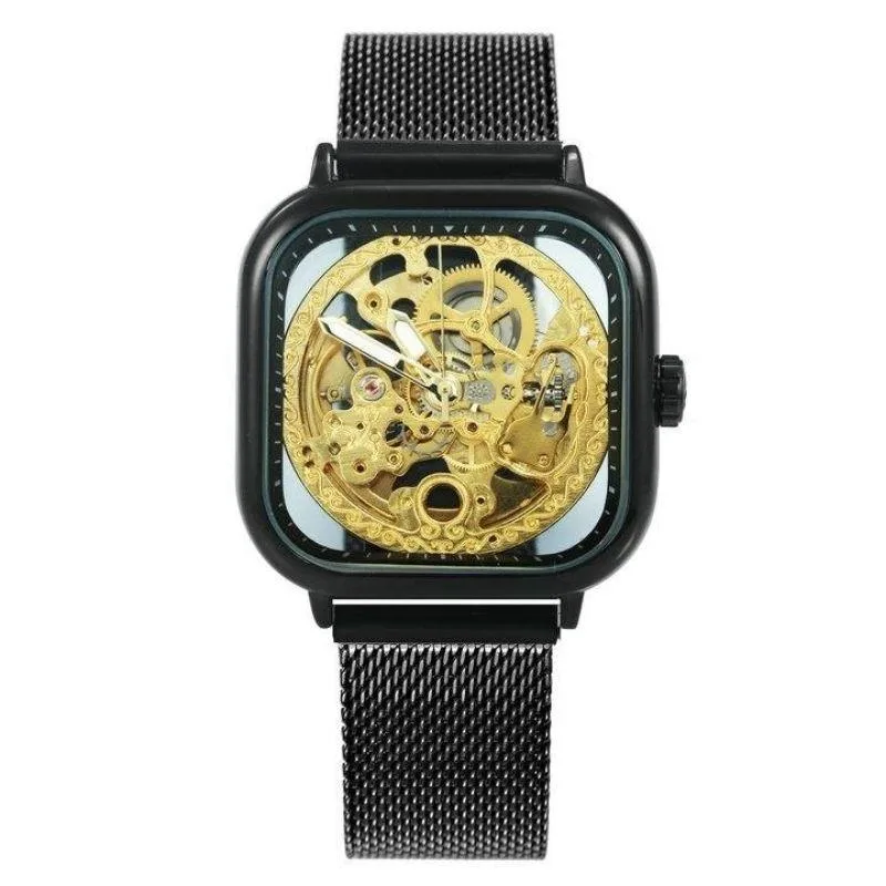 Vue 2 — Montre Steampunk Mécanisme Apparent