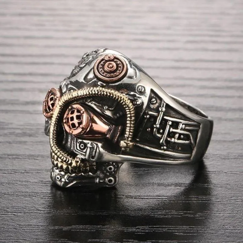 Vue 5 — Bague Tête de Mort Steampunk