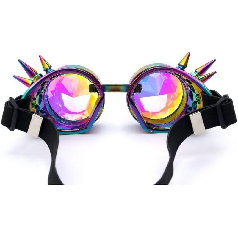 Vue 5 — Lunettes Kaléidoscope Steampunk avec Rivets