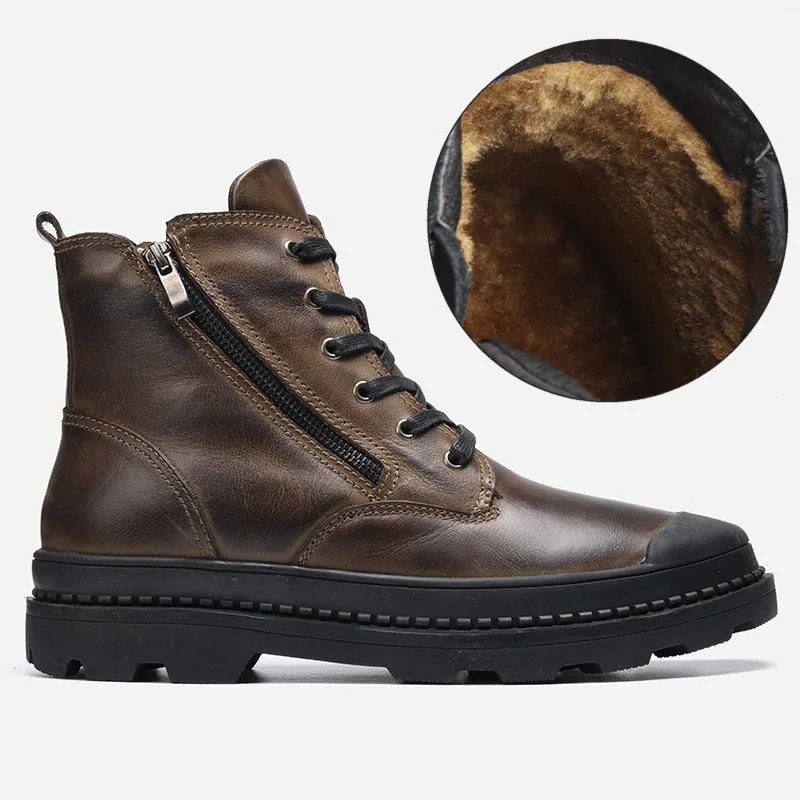 Vue 14 — Bottines Cuir Vintage pour Homme
