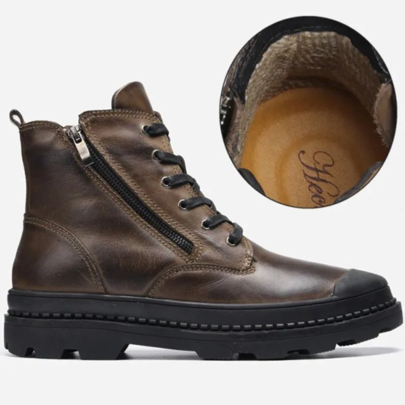 Vue 13 — Bottines Cuir Vintage pour Homme