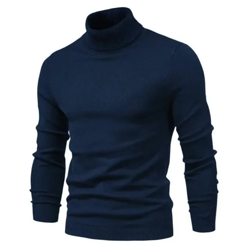 Vue 12 — Pull Col Roulé Homme Slim