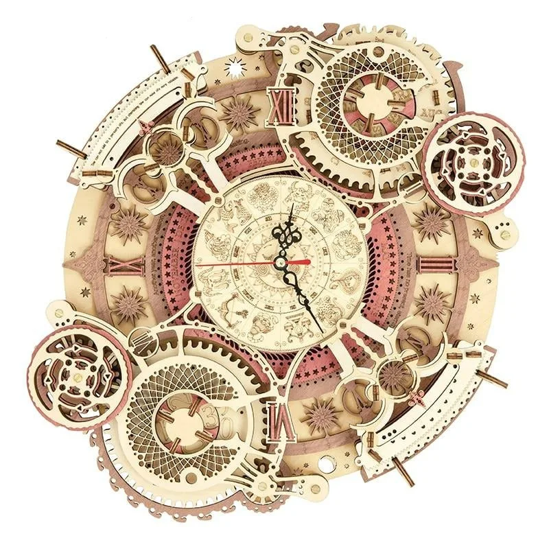 Maquette en Bois Horloge Animée