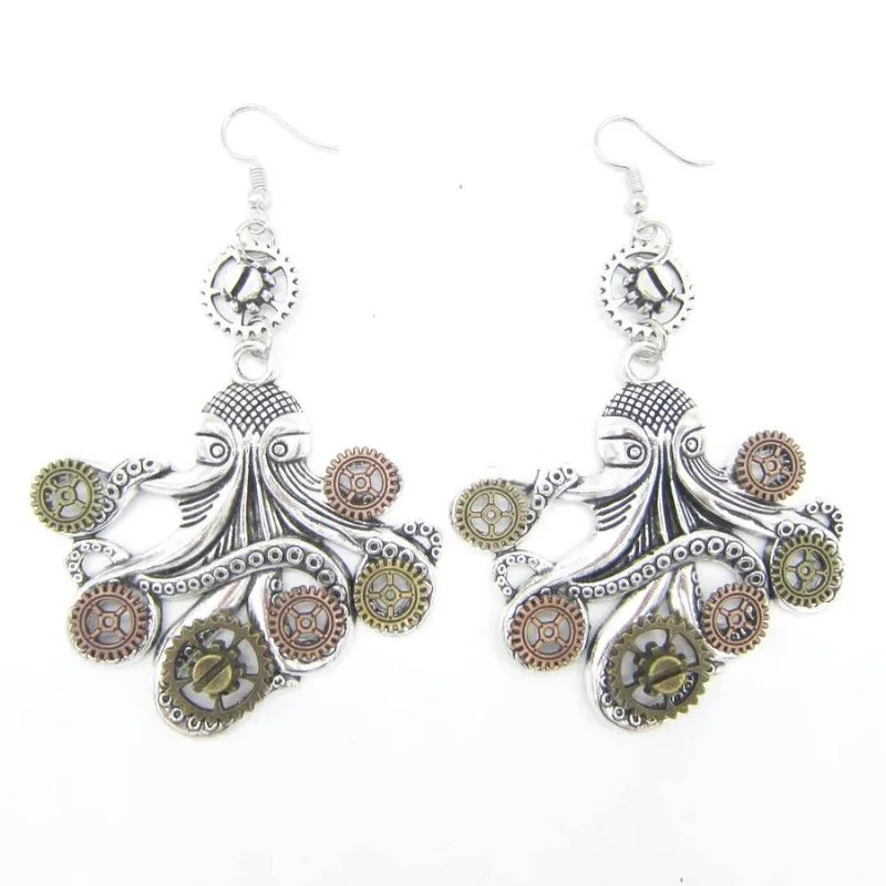 Vue 36 — Boucles d'Oreilles Pendantes Steampunk