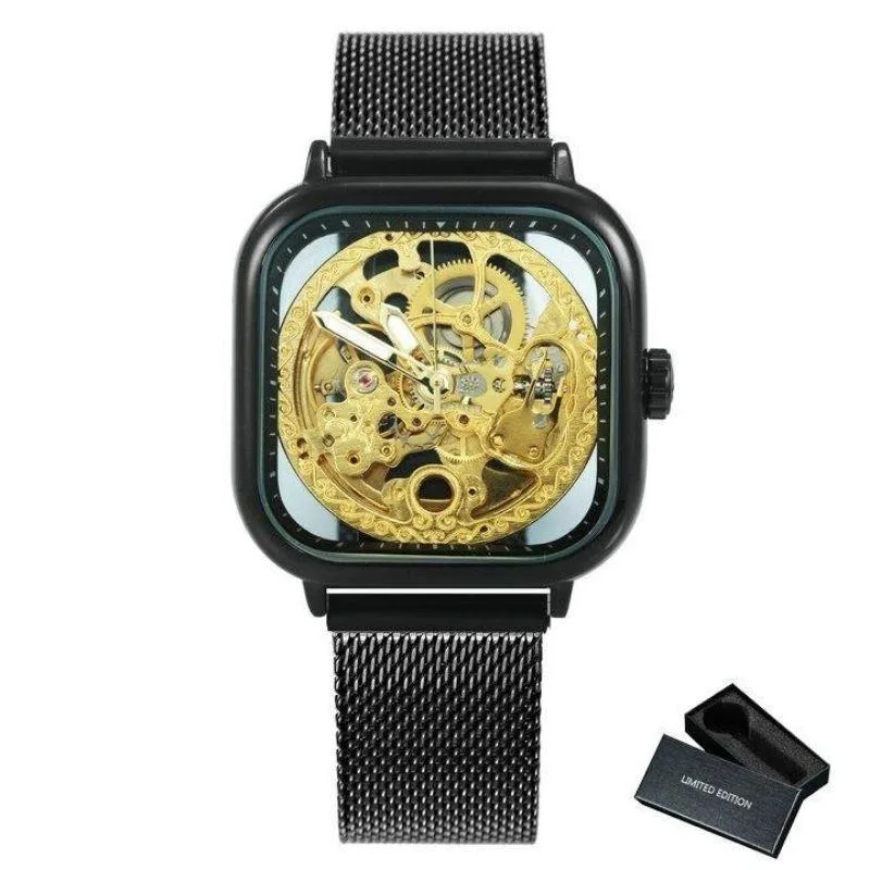 Vue 8 — Montre Steampunk Mécanisme Apparent