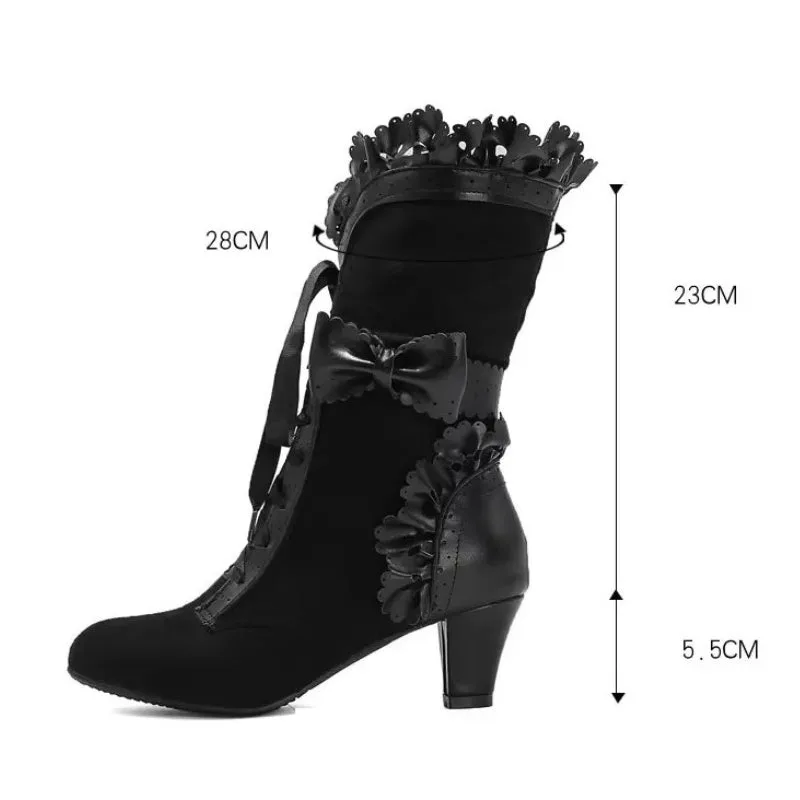 Vue 3 — Bottines Steampunk Rouge