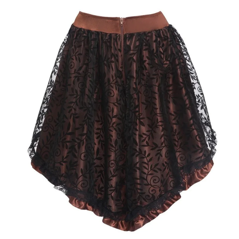 Vue 2 — Jupe Courte Marron Steampunk