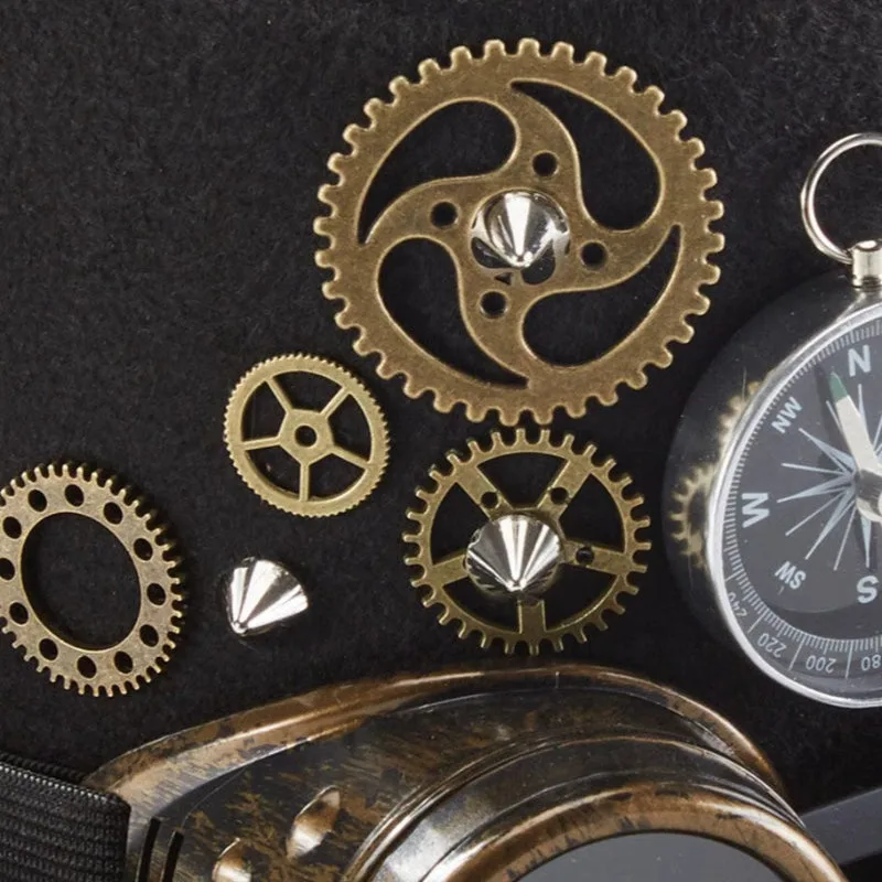 Vue 4 — Chapeau Steampunk avec Mécanismes